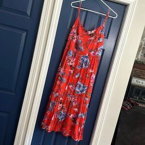 NWT Francesca’s Miami Jubilee Orange‎ Floral Dress Size M